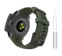 Astorgos 1Pack Sport Watch Band Compatible con Garmin Instinct Esports/Solar/Tactical/Tide Military Watch/Instinct 2 Sports GPS, Pulsera de Silicona Suave Reemplazo de la Correa, Verde Militar