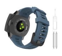 Astorgos 1Pack Sport Watch Band Compatible con Garmin Instinct Esports/Solar/Tactical/Tide Military Watch/Instinct 2 Sports GPS, Pulsera de Silicona Suave Reemplazo de la Correa, Azul Huracán