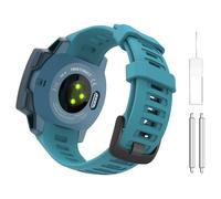 Astorgos 1Pack Sport Watch Band Compatible con Garmin Instinct Esports/Solar/Tactical/Tide Military Watch/Instinct 2 Sports GPS, Pulsera de Silicona Suave Reemplazo de la Correa, Azul Lago