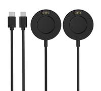 Astorgos 2 Pack Cargador Compatible con Reloj Garmin, Cable USB-C, Negro