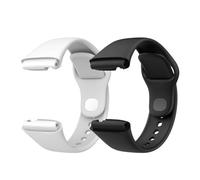 Astorgos 2 Pack Correa de Reloj Compatible con Xiaomi Redmi Watch 3 Active, Pulsera Deportiva de Repuesto de TPU para Hombre Mujer, Negro+Blanco