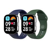 Astorgos 2 Pack Correa de Reloj Compatible Sólo con Xiaomi Redmi Watch 3 Active, Pulsera Deportiva de Repuesto de TPU para Hombre Mujer, Negro+Blanco