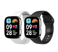 Astorgos 2 Pack Correa de Reloj Compatible Sólo con Xiaomi Redmi Watch 3 Active, Pulsera Deportiva de Repuesto de TPU para Hombre Mujer, Negro+Blanco
