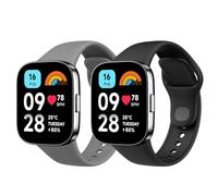 Astorgos 2 Pack Correa de Reloj Compatible Sólo con Xiaomi Redmi Watch 3 Active, Pulsera Deportiva de Repuesto de TPU para Hombre Mujer, Negro+Blanco
