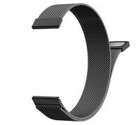 Astorgos 20mm Correa de Acero Inoxidable Compatible con vivoactive 6/5/3, Forerunner 570 42mm/55/245/645, Venu, Correa de Repuesto de Malla Metálica con Cierre Magnético, Negro