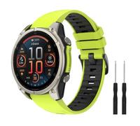 Astorgos 22 mm QuickFit Sports Band para Garmin Fenix 8/E 47 mm/Fenix 7/7 Pro/Fenix 6/6 Pro/Fenix 5/5 Plus/Forerunner 935 945 955 965, Correa de Recambio Transpirable, Botón Negro/VerdeLimaGris