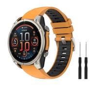 Astorgos 22 mm QuickFit Sports Band para Garmin Fenix 8/E 47 mm/Fenix 7/7 Pro/Fenix 6/6 Pro/Fenix 5/5 Plus/Forerunner 935 945 955 965, Correa de Recambio Transpirable, Titanio Naranja/Negro