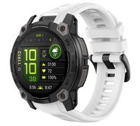 Astorgos 22mm Caucho Deporte Correa de Repuesto Compatible con Garmin Instinct 3 Solar 45mm/Instinct 3 Amoled 45mm, Impermeable Reloj Correa de la Pulsera Transpirable Ligero, Blanco