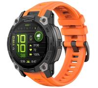 Astorgos 22mm Caucho Deporte Correa de Repuesto Compatible con Garmin Instinct 3 Solar 45mm/Instinct 3 Amoled 45mm, Impermeable Reloj Correa de la Pulsera Transpirable Ligero, Naranja
