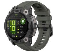 Astorgos 22mm Caucho Deporte Correa de Repuesto Compatible con Garmin Instinct 3 Solar 45mm/Instinct 3 Amoled 45mm, Impermeable Reloj Correa de la Pulsera Transpirable Ligero, Verde Militar
