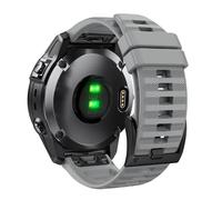 Astorgos 22mm Correa de Silicona Compatible con Garmin Fenix 7/6/6 Pro/5/5 Plus/Forerunner 945/935/Approach S62/S60/Instinct/MARQ, Correa de Reloj Ajustable Transpirable de Reemplazo, Gris