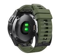 Astorgos 22mm Correa de Silicona Compatible con Garmin Fenix 7/6/6 Pro/5/5 Plus/Forerunner 945/935/Approach S62/S60/Instinct/MARQ, Correa de Reloj Ajustable Transpirable de Reemplazo, Verde Militar