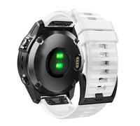 Astorgos 22mm Correa de Silicona Compatible con Garmin Fenix 7/6/6 Pro/5/5 Plus/Forerunner 945/935/Approach S62/S60/Instinct/MARQ, Correa de Reloj Ajustable Transpirable de Reemplazo, Blanco