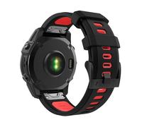 Astorgos 22mm Reloj Correa Compatible con Garmin Fenix 7/7 Pro/6/6 Pro/5/5 Plus/Forerunner 965/955/945/Instinct Solar/Instinct 2, Correa de Reloj de Liberación Rápida Deporte, Negro/Rojo