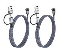 Astorgos 2pack Cargador 2 en 1 Compatible con Reloj Garmin, USB-A y USB-C