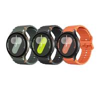 Astorgos 3 Piezas Correas Deportivas Compatible con Samsung Galaxy Watch 7 FE 6 5 4 40mm 44mm, Pulsera de Silicona Suave para Galaxy Watch 6 4 Classic 43mm 47mm/5 Pro 45mm Mujer Hombre, N/VM/NA