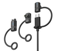 Astorgos 3Pack Adaptador Cargador Garmin Tipo-C, Conector de Cable Carga para Garmin Fenix 8/7/6, Vivoactive 5/4S, Venu 3S/2/SQ, Forerunner 970/570/965/955/265/255/165/55, Instinct, Epix, Negro