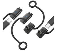 Astorgos 4Pack Adaptador Cargador Garmin Tipo-C, Conector de Cable Carga para Garmin Fenix 8/7/6, Vivoactive 5/4S, Venu 3S/2/SQ, Forerunner 970/570/965/955/265/255/165/55, Instinct, Epix, Negro