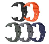 Astorgos 5 Pack Sport Band Compatibile con Samsung Galaxy Watch 8 Band 40mm 44mm/Galaxy Watch 8 Classic 46mm, Correa de Repuesto de Silicona suave para Hombre Mujer, M/L, No+GriEp+VdMt+AzlMn+Nj