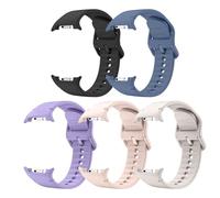 Astorgos 5 Pack Sport Band Compatibile con Samsung Galaxy Watch 8 Band 40mm 44mm/Galaxy Watch 8 Classic 46mm, Correa de Repuesto de Silicona suave para Hombre Mujer, M/L, No+R LuEt+Md+Azl