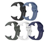 Astorgos 5 Pack Sport Band Compatibile con Samsung Galaxy Watch 8 Band 40mm 44mm/Galaxy Watch 8 Classic 46mm, Correa de Repuesto de Silicona suave para Hombre Mujer, M/L, No+Blc+Azl+AzlMn+VdZt