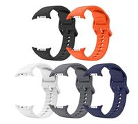 Astorgos 5 Pack Sport Band Compatibile con Samsung Galaxy Watch 8 Band 40mm 44mm/Galaxy Watch 8 Classic 46mm, Correa de Repuesto de Silicona suave para Hombre Mujer, M/L, No+Blc+GriE+AlMn+Nj