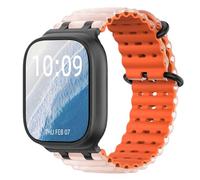Astorgos Bicolor Correas Compatible con Apple Watch Ultra 3/2/1 49mm, S11/S10 46mm, 9/8/7 45mm, SE3/SE2/SE/6/5/4 44mm, 3/2/1 42mm, Conector Metálico Correa Deportiva Transpirable Larga, Nr+NarjTr
