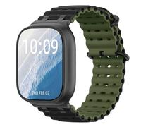 Astorgos Bicolor Correas Compatible con Apple Watch Ultra 3/2/1 49mm, S11/S10 46mm, 9/8/7 45mm, SE3/SE2/SE/6/5/4 44mm, 3/2/1 42mm, Conector Metálico Correa Deportiva Transpirable Larga, Nr+Verde