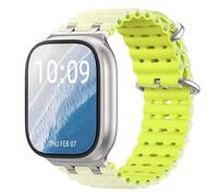 Astorgos Bicolor Correas Compatible con Apple Watch Ultra 3/2/1 49mm, S11/S10 46mm, 9/8/7 45mm, SE3/SE2/SE/6/5/4 44mm, 3/2/1 42mm, Conector Metálico Correa Deportiva Transpirable Larga, P+VerdeLT