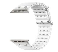 Astorgos Bicolor Correas Compatible con Apple Watch Ultra 3/2/1 49mm, S11/S10 46mm, 9/8/7 45mm, SE3/SE2/SE/6/5/4 44mm, 3/2/1 42mm, Conector Metálico Correa Deportiva Transpirable Larga, P+BlancoT