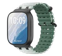 Astorgos Bicolor Correas Compatible con Apple Watch Ultra 3/2/1 49mm, S11/S10 46mm, 9/8/7 45mm, SE3/SE2/SE/6/5/4 44mm, 3/2/1 42mm, Conector Metálico Correa Deportiva Transpirable Larga, Nr+VerdeT