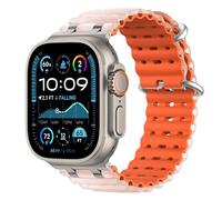 Astorgos Bicolor Correas para Apple Watch Ultra 3/2/1 49mm, S11/S10 46mm, 9/8/7 45mm, SE3/SE2/SE/6/5/4 44mm, 3/2/1 42mm, Conector Metálico Correa Deportiva Transpirable Larga para Hombres, Pt+NarjTt