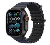 Astorgos Bicolor Correas para Apple Watch Ultra 3/2/1 49mm, S11/S10 46mm, 9/8/7 45mm, SE3/SE2/SE/6/5/4 44mm, 3/2/1 42mm, Conector Metálico Correa Deportiva Transpirable Larga para Hombres,Nr/AzulM&Ngr