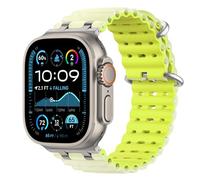 Astorgos Bicolor Correas para Apple Watch Ultra 3/2/1 49mm, S11/S10 46mm, 9/8/7 45mm, SE3/SE2/SE/6/5/4 44mm, 3/2/1 42mm, Conector Metálico Correa Deportiva Transpirable Larga para Hombres, P+VerdeLT