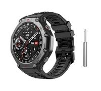 Astorgos Correa Compatible con Amazfit T-Rex 3, Pulsera Deportiva de Repuesto de Silicona Suave con Destornillador para Hombre Mujer, Negro