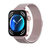 Astorgos Correa de Metal Compatible con Huawei Watch Fit 4/4 Pro/3 para Hombre Mujer, Correa Magnética de Repuesto de Acero Inoxidable, Pulsera de Malla Milanesa, Rosa Rosa