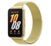 Astorgos Correa de Metal Compatible con Samsung Galaxy Fit 3, Correa Magnética de Acero Inoxidable, Pulsera Milanese Loop para Mujer Hombre, Oro