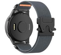 Astorgos Correa de Nylon Elástica 18mm Compatible con Garmin Venu 3S/4 41mm/2S/Forerunner 265S/255S/Vivoactive 4S/Vivomove 3S, Correa con Hebilla de Paracaídas para Hombres y Mujeres,Ngr/Gris Espacial