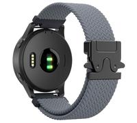 Astorgos Correa de Nylon Trenzado Compatible con Garmin Venu 4 41mm/3S/2S; Forerunner 265S/255S; Vivoactive 4S/Vivomove 3S, 18mm Correa Deportiva Elástico Correa con Hebilla de Paracaídas,Nr/GrisEspac