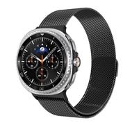 Astorgos Correa de Reloj Metálica Compatible con Samsung Galaxy Watch 8 40mm 44mm/Galaxy 8 Classic 46mm, Correa de Acero Inoxidable de Malla de Repuesto Cierre Magnético Pulsera, Negro