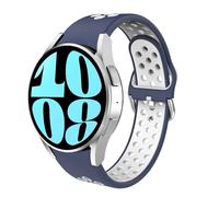 Astorgos Correa Deportiva Compatible con Samsung Galaxy Watch 7 6 5 4 FE 40mm 44mm/6 4 Classic 43mm 47mm 42mm 46mm/5 Pro 45mm, Correa Transpirable de Silicona Suave para Hombre Mujer, Am/Blanco
