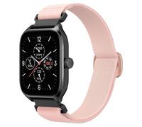 Astorgos Correa Elástica de Nylon Compatible con Amazfit Active/Active 2/GTS 2/2 Mini/2e/3/4/4 Mini/Bip 3/3 Pro/Bip/Lite/S/U/U Pro/GTR Mini/42mm, 20mm Pulsera de Tela para Mujer Hombre, Rosa