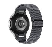 Astorgos Correa Elástica de Nylon Compatible con Samsung Galaxy Watch 7 6 5 4 FE 40mm 44mm/Watch 6 4 Classic 43mm 47mm/5 Pro 45mm, Pulsera Deportiva Ajustable para Mujer Hombre, Gris Oscuro