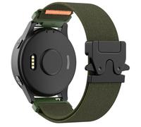 Astorgos Correa Elástica para Reloj Deportivo Compatible con Garmin Venu 3S/2S; Forerunner 265S/255S music/255S; Vivomove 4S/3S, Correa de Nylon con Hebilla de Paracaídas de Repuesto,Negro/VerdeMilitr