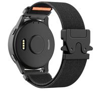 Astorgos Correa Elástica para Reloj Deportivo Compatible con Garmin Venu 3S/2S; Forerunner 265S/255S music/255S; Vivomove 4S/3S, Correa de Nylon con Hebilla de Paracaídas de Repuesto, Negro/Negro