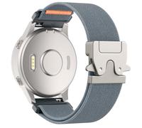 Astorgos Correa Elástica para Reloj Deportivo Compatible con Garmin Venu 3S/2S; Forerurmer 265S/255S music/255S; Vivomove 4S/3S, Correa de Nylon con Hebilla de Paracaídas de Repuesto,Plata/AzulGrisáce