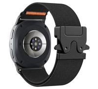 Astorgos Correa Elástica para Samsung Galaxy Watch 8 Correa 40mm 44mm/Galaxy Watch 8 Classic 46mm, Strap Deportiva de Nailon Suave para Hombre y Mujer, Negro (línea orange)
