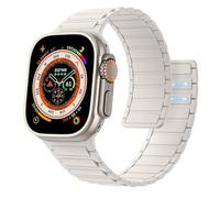 Astorgos Correa Magnética Compatible con Apple Watch Ultra 3/2/1 49mm,S11/S10 46mm,9/8/7 45mm,SE3/SE2/SE/6/5/4 44mm,3/2/1 42mm,Pulsera de Repuesto Ajustable de Silicona,Estrella Oro