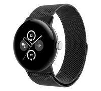 Astorgos Correa Metálica Compatible con Google Pixel Watch 4 3 41mm/2/1, Correa Magnética de Acero Inoxidable, Pulsera Milanese Loop para Mujer Hombre, Negro