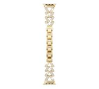 Astorgos Correa Metálica con Diamantes Compatible con Apple Watch Series 11/10 42 mm, 9/8/7 41 mm, SE3/SE2/SE/6/5/4 40 mm, 3/2/1 38 mm, Correa Incrustaciones Pedrería Brillante para Mujer, Oro